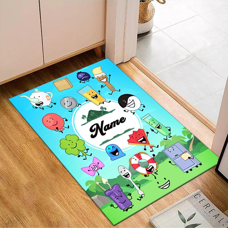 Custom Name Colorful Dream Island Rug for Living Room, Game Rooms, Office, Bedroom, Floor Mat Playful Design, fan gifts Christmas decor