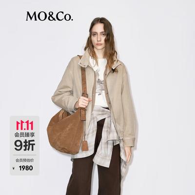МО&Ко. Хлопковая куртка свободного кроя с воротником-стойкой