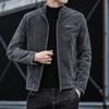 Новое осеннее мужское винтажное джинсовое пальто, топ, молодежная повседневная куртка, мужская корейская модная однотонная мужская хлопковая куртка