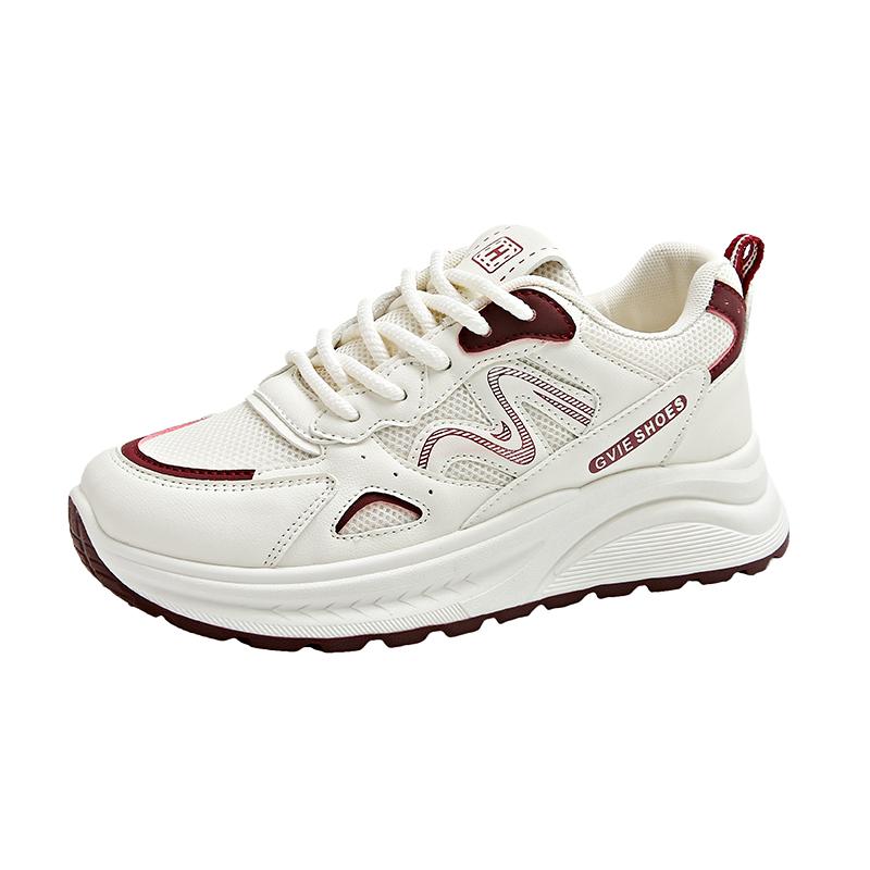 Sneakers for Women Fashion Platform Lace Up Casual Lightweight Shoes Mesh Breathable Non Slip Walking Shopping Tennis