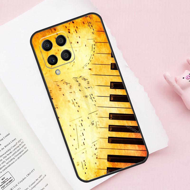 Piano keys Vintage Music Notes Case For Samsung Galaxy M52 M32 M12 M13 M53 M51 M31 M11 M14 M34 M54 M16 M36 M56 M15 M35 M55