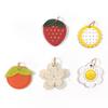 Bag Pendant Keychain Fruit Flower Leaf Shape Charm Keyring Bags Backpacks Phones Imitation Leather Keychain