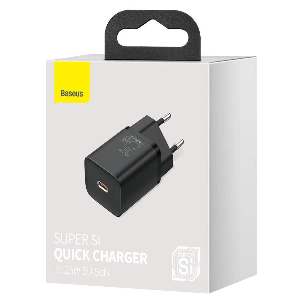 Super Fast USB-C 25W Power Delivery Quick Charge Charger - Black