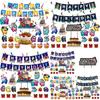 Us Party Among Set Suit Decoration Supplies Banner Cupcake Topper Alien Space