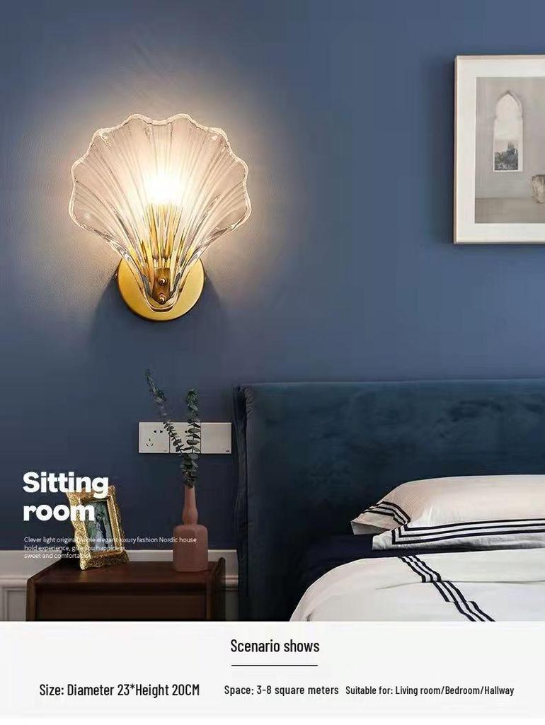 Итальянский стеклянный настенный светильник для главной спальни, прикроватный, для лестничной клетки или прохода в гостиной.