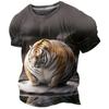 Fat Animal Funny Pattern 3D Print Summer Men's O-Neck T-shirt Casual Short Sleeve Oversized Pullover Fashion Streetwear Men Clothes