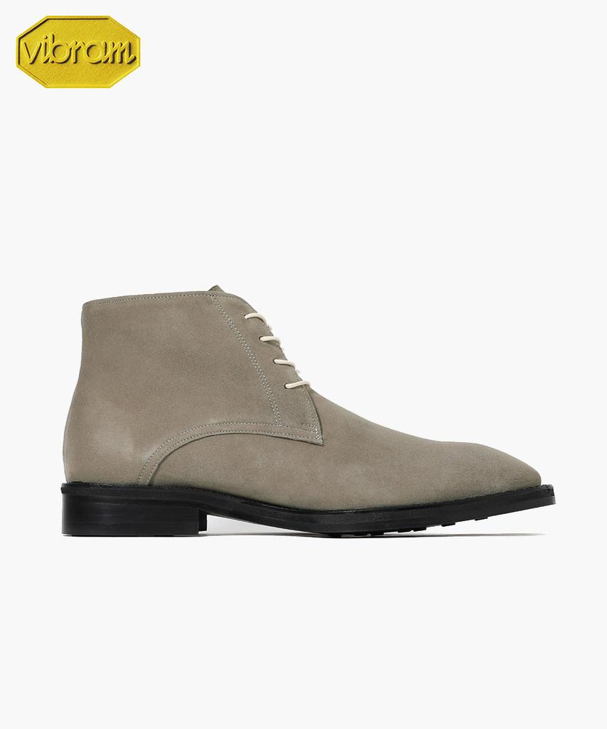 Firenze Atelier [Vibram] Semi-Square Standard Suede Chukka Boots 7200-Qs [Ash Beige]