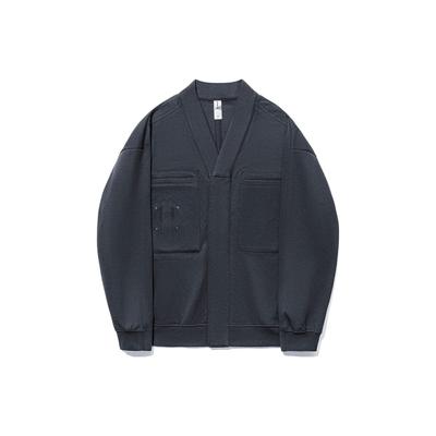 Li Ning X Jackie Chan Collaboration Kung Fu Series однотонный свободный кардиган свитшот унисекс толстовка угольно-черный AWDT663-2