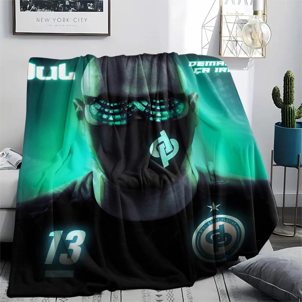 1 шт. Фланелевое одеяло JuL C'est Pas Des Lol Print, Высококачественное, Для всех сезонов, Декор для дома, Тепло и комфорт, Идеально для рождественских подарков