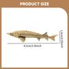 Статуэтка рыбы осетра Античная фигурка Рустикальное ремесло Латунная фигурка Ретро для бизнеса Полка Гостиная