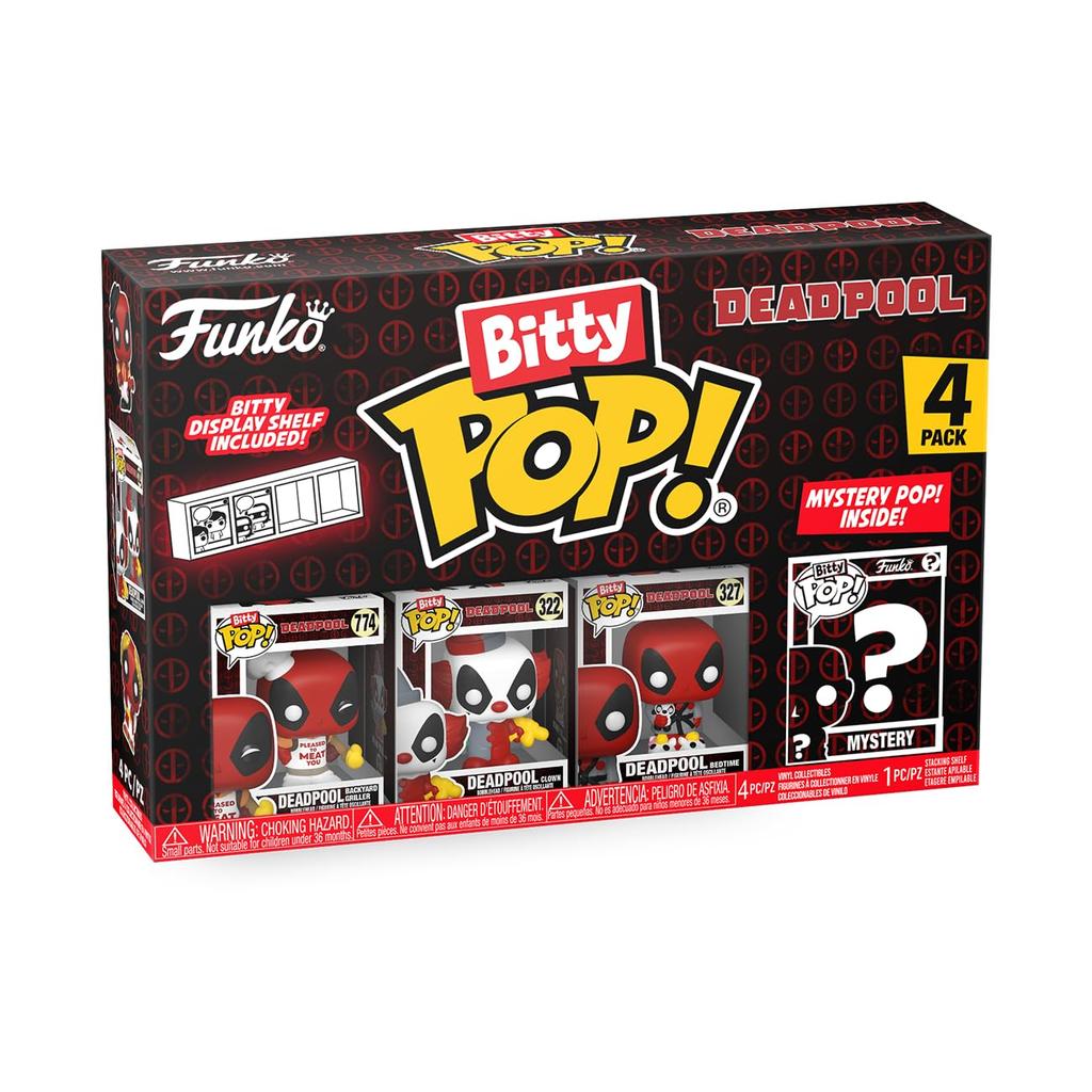Marvel Deadpool Figure Funko Bitty 4PK Deadpool 2024 BBQ Master PACK SERIES 1 Marvel Funko Pop!