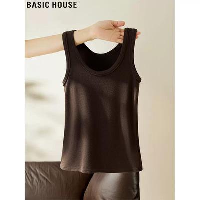 Базовый топ-майка Basic House из ледяного шелка с U-образным вырезом