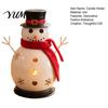 Iron Taper Candle Stand Christmas Snowman Holder, Tealight for Tabletop Decor, Indoor Party Atmosphere Decor Festive Holiday Centerpiece Mantel Party,