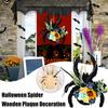 Хэллоуин Настенное украшение для входной двери Имитация паука Декоративные шелковые цветы Домашний сад Украшение для вечеринки