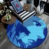 Perfect Blue2 Round Area Rug,Carpet Rug for Living Room Bedroom Sofa Playroom Decor,Non-slip Floor Mat