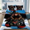 Duvet Cover Pillowcase Bedding Set Funny T-Toothless Adult Boy Girl Bedroom Decoration Children Gift Single Double Large Size