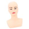 Женская лысая голова манекена из ПВХ, многоразовая косметологическая голова куклы для макияжа лица для практики