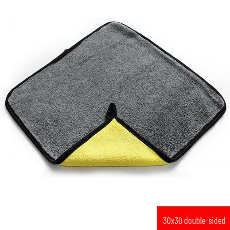 Плотное двухстороннее полотенце для мытья автомобиля: Впитывающая, безворсовая, бархатная тряпка для протирки
