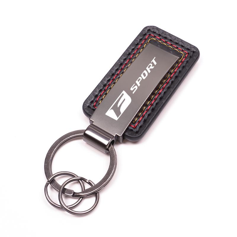 1Pcs Leather Car Keychain Pendant Key Buckle Alloy Keyring For Lexus F-SPORT ES RX NX LS UX LM LX GX LC RZ IS CT GS RC HS SC TX ZJ3