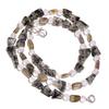 Natural Rutile Quartz Labradorite Crystal Gemstone Beads Necklace 17" UB-2933 UB-2933