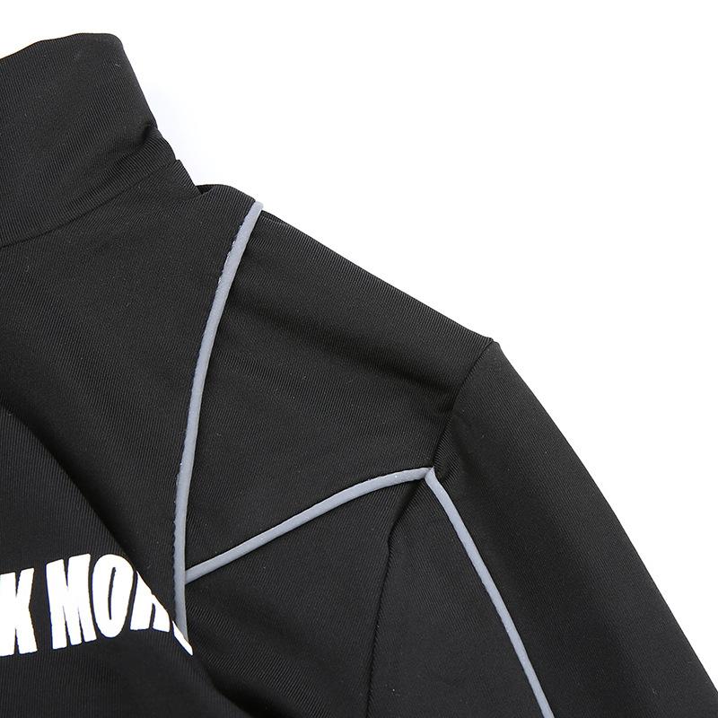 Комбинезон для женщин, черный комбинезон с молнией и длинными рукавами, женский боди Boydcon, спортивный костюм для тела, женский комбинезон