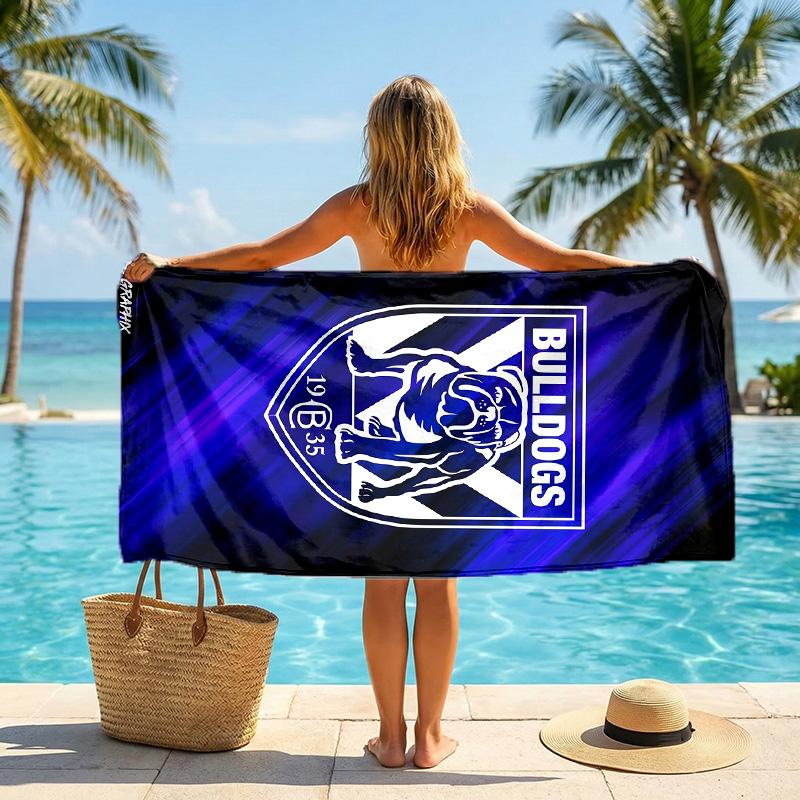 Canterbury-Bankstown Bulldogs Fashion Beach Towel Portable Soft Quick Dry Towel For Swimming Camping Holiday Use