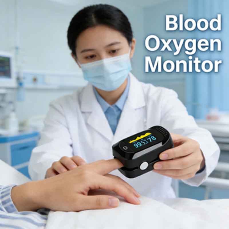 Пульсоксиметр с датчиком на палец - Больничная модель Детектор кислорода в крови и пульса