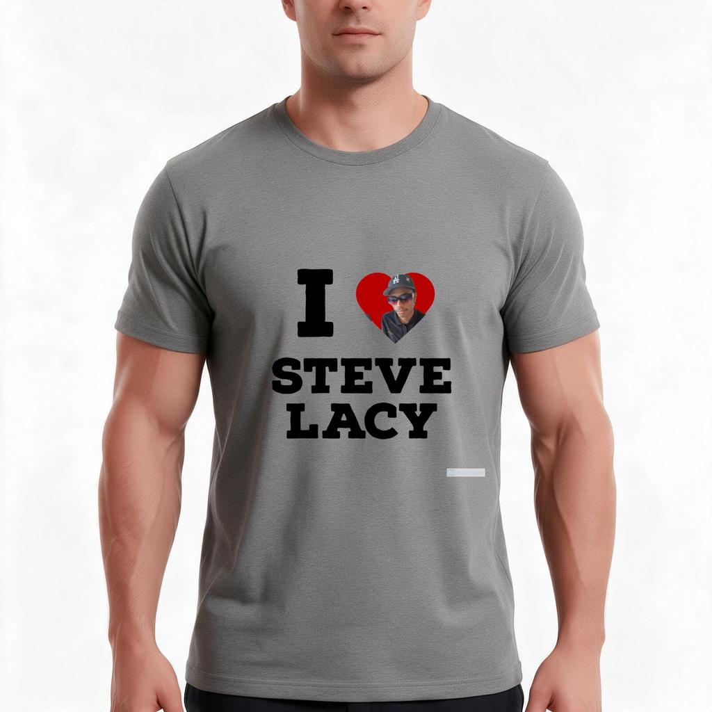 I Heart Steve Lacy Tshirt Summer Casual Cotton Tee Oversized Streetwear Tops Vintage Graphic Print Loose Fit Short Sleeve