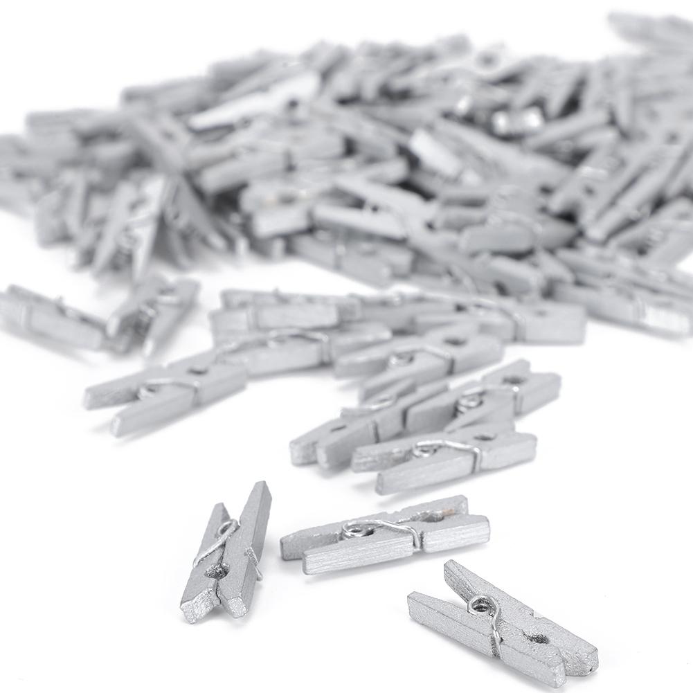 300 шт. Мини деревянные зажимы для украшения, прищепки для фотобумаги, скрапбукинга, домашнего офиса