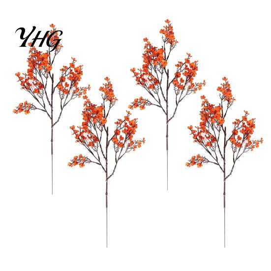 Durable Faux Plant Accents for Home Realistic Artificial Flowers Autumn Decoration, Silk Floral Reusable Harvest Festival Flower Stems Branches