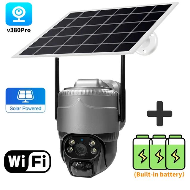 V380 Pro PIR Detection PTZ Беспроводная наружная камера видеонаблюдения Wifi 4G SIM Солнечная панель IP Автоматическое отслеживание CCTV