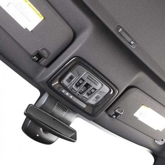 Carbon Front Top Light Control Eye Glass Door Cover Trim for Chevy Silverado 19+