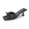 Fashion Hot Selling  Heeled Sandals Shoes Square Toe Butterfly-Knot Slippers Flat Rubber Flip Flops Luxury Slides Black Designer High