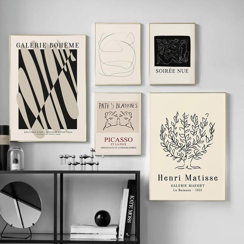 Wall Art Canvas Painting Picasso Matisse Abstract Girl Flower Nordic Posters And Prints Wall Pictures For Living Room Home Decor