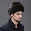 Mink Hat Men's Winter Middle-aged and Elderly Whole Mink Hair Old Man Hat Winter Outdoor Warm Real Fur Cotton Hat