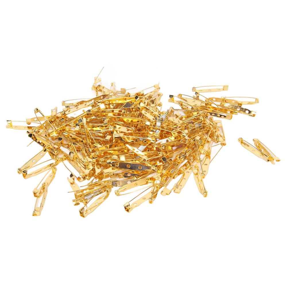 200pcs Gold Safety Pin 1.4in Length Rust Prevention Washable Safety Pins Assorted for Clothes Canvas