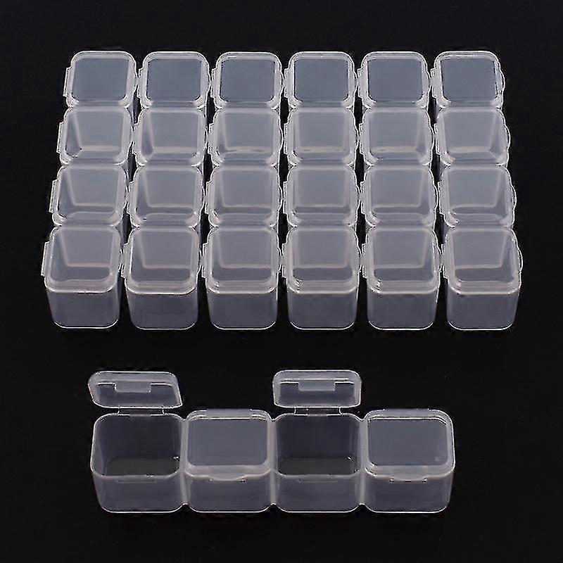 2pcs 28 Compartment Plastic Storage Box 5d Diamond Embroidery Accessory Container For Diy Nail Diamonds Storage