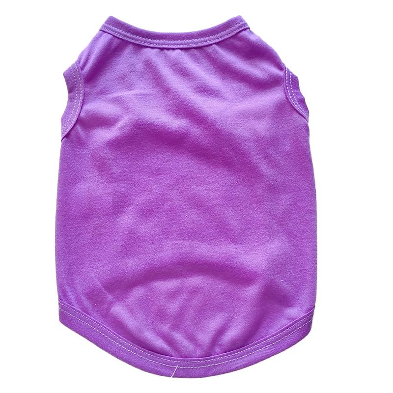Весенне-летняя однотонная эластичная футболка-жилет для собаки