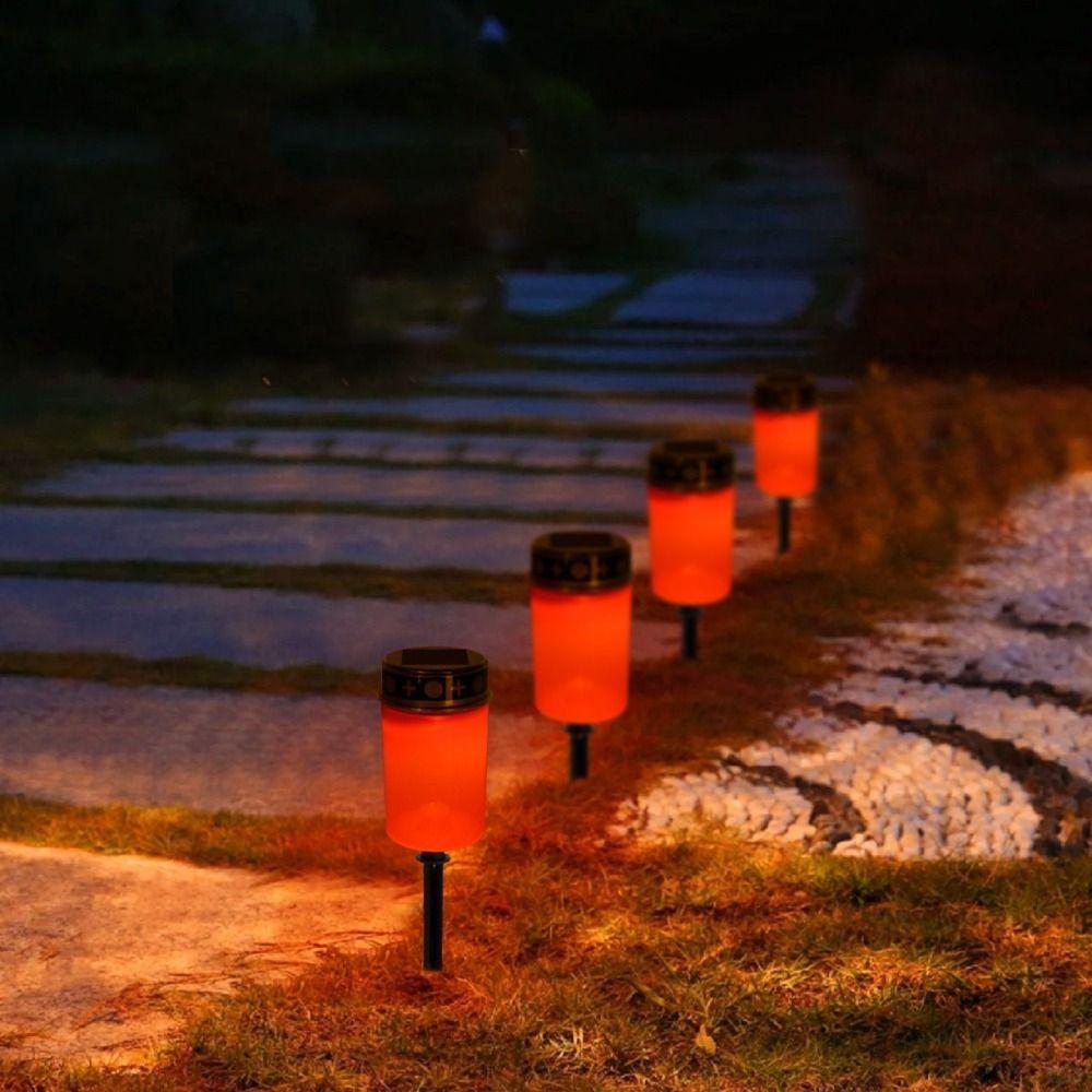 Rainproof Solar Cemetery Candle Light Waterproof Electronic Candle Light Grave Memorial Tribute