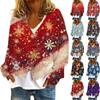 Women's Fashion Short Coat Casual Long Sleeve Printed Single Breasted Plush Top