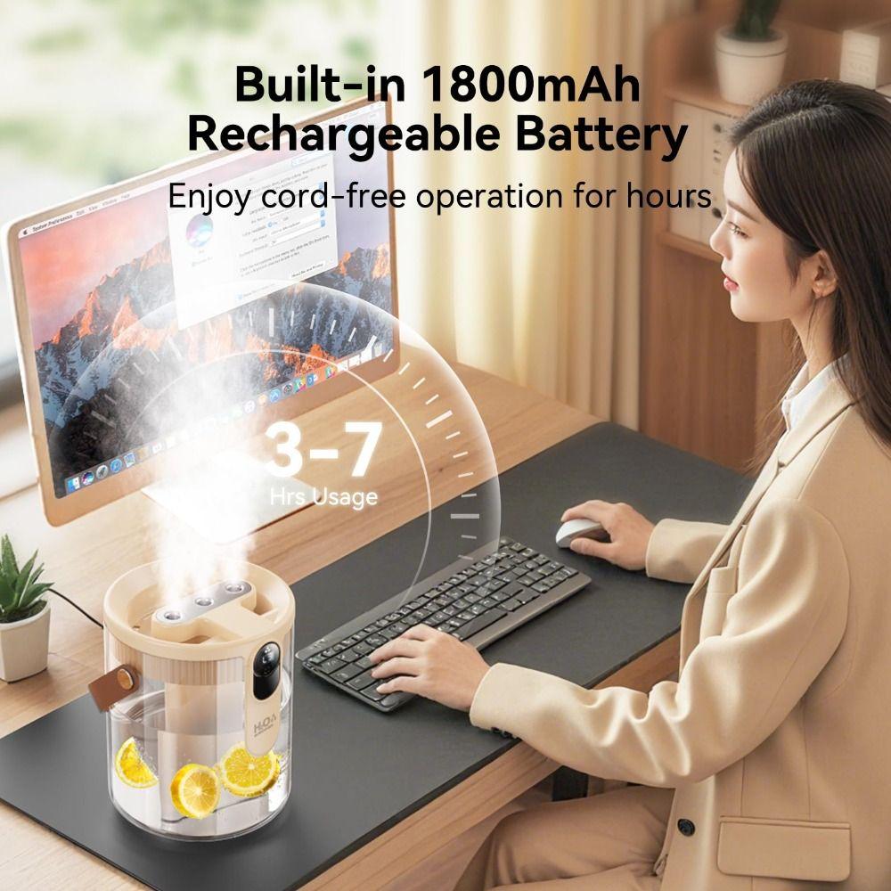 Перезаряжаемый увлажнитель с верхней заливкой Портативные умные увлажнители для спальни Увлажнитель воздуха Офис Дом