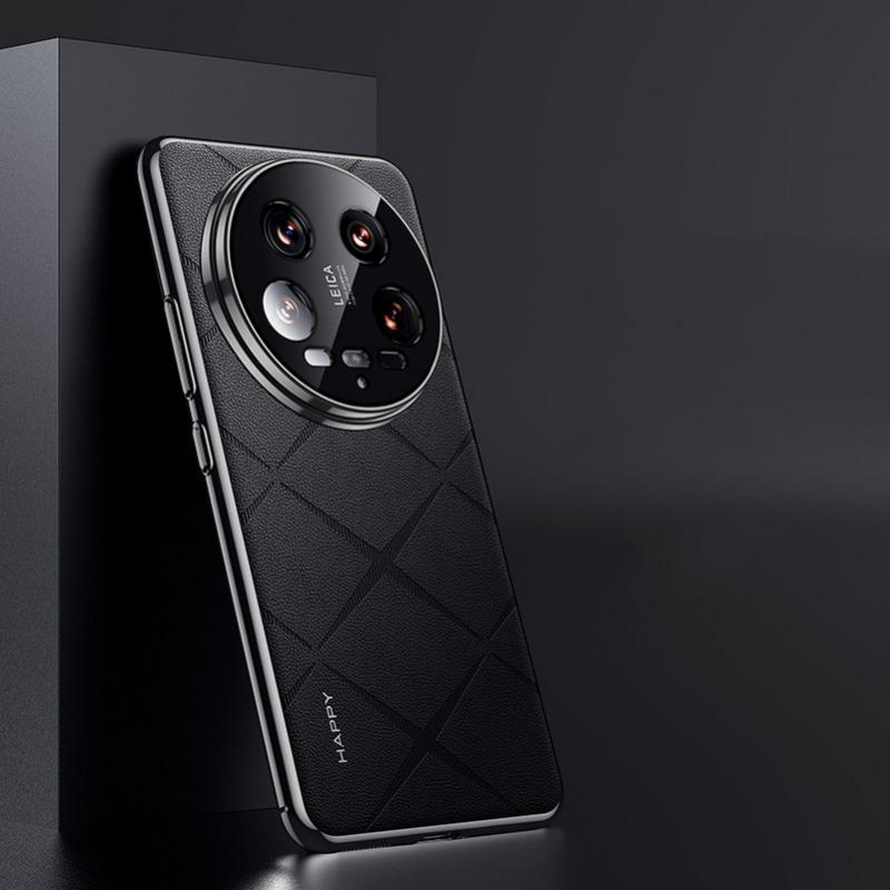 Роскошный кожаный чехол для телефона для Xiaomi 14 Ultra Mi 14 Pro с покрытием объектива камеры Ptotection, жесткая задняя крышка в виде ракушки 14Ultra 14Pro