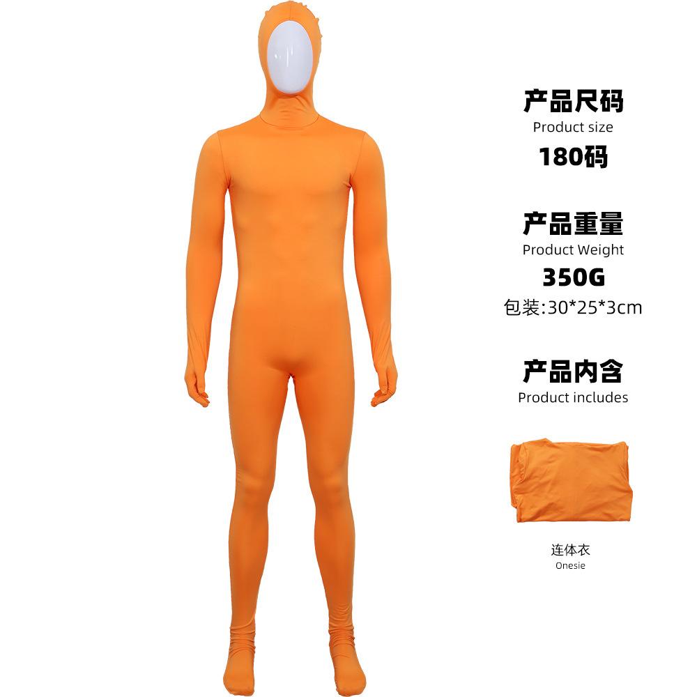 Old Reese Cos Uniform Halloween Transformation Elastane Jumpsuit Cosplay Tights Orange Jumpsuit Suit