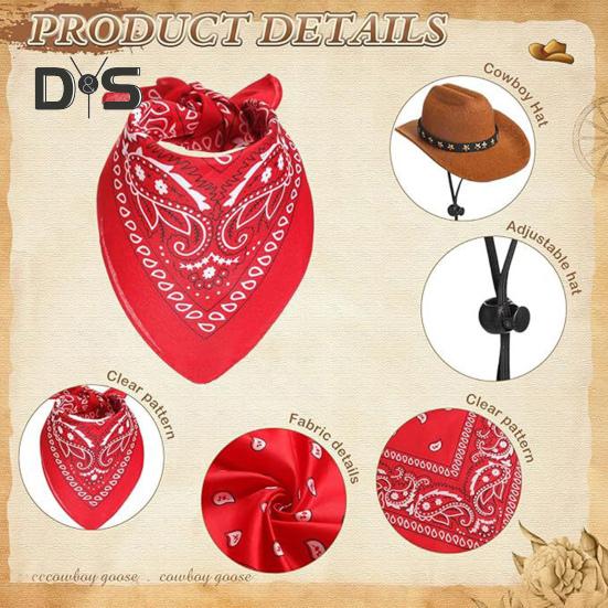 Костюм ковбоя для крыльца гуся, ковбойская шляпа в стиле вестерн с банданой, праздничный костюм гуся для 23-дюймовой/17-дюймовой цементной статуи гуся