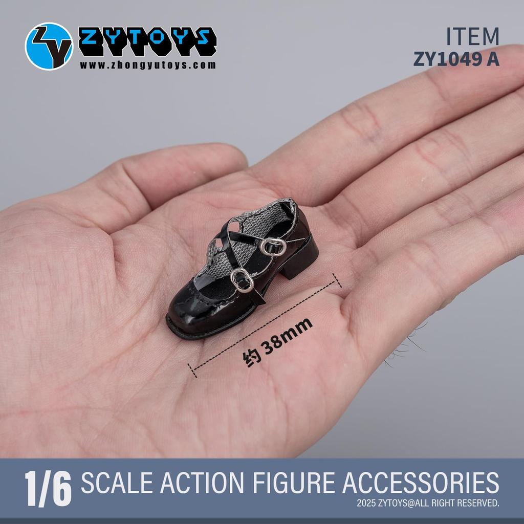 [TOYBARJAPAN] Аксессуар для фигурки масштаба 1/6 Подходит для TBLeague и других типов тел: ZYTOYS ZY1049 Круглый носок Туфли-лодочки в стиле JK с перекрестным дизайном, Школьный стиль,