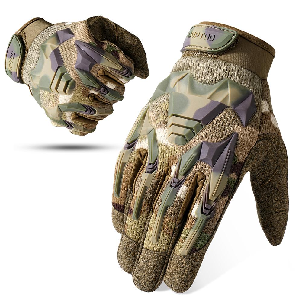 Outdoor Tactical Gloves Camo Cycling Glove Sport Hiking Climbing Paintball Shooting Hunting Riding Ski Full Finger Mittens Men
