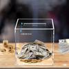 Transparent Acrylic Piggy Bank, Large Capacity Money Saving Box, Coin Banknote Box