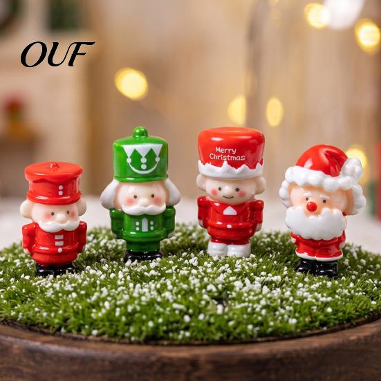 Holiday Landscape Accents for Fairy Gardens Mini Christmas Figurines, Small Dollhouse Decorations, Micro Ornaments Tabletop Display DIY Ornaments,