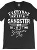 Забавная мужская футболка с графическим принтом 1520 Все хотят быть гангстерами, пока не пришло время действовать. Черная коллекция дополненной реальности с коротким рукавом
