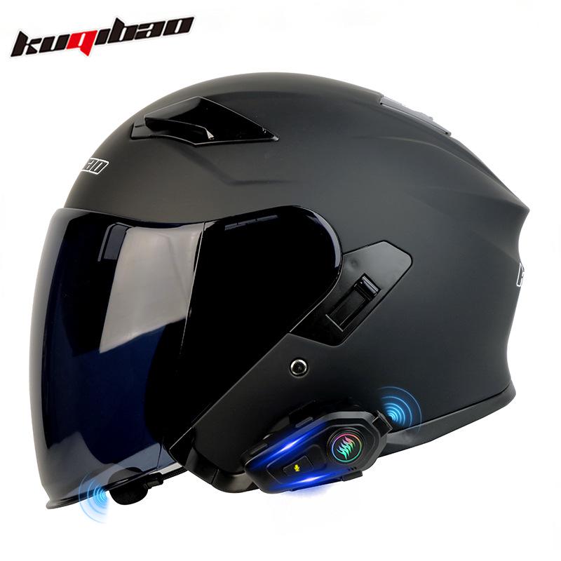 Крутой легкий Bluetooth-шлем для мотоцикла с двойным визором, сертифицированный 3C, длительное время работы от аккумулятора, удобная посадка.